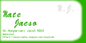 mate jacso business card