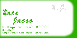 mate jacso business card